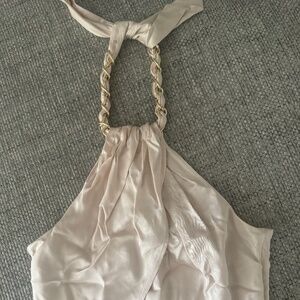 H&M Halterneck Satin Low Back Top